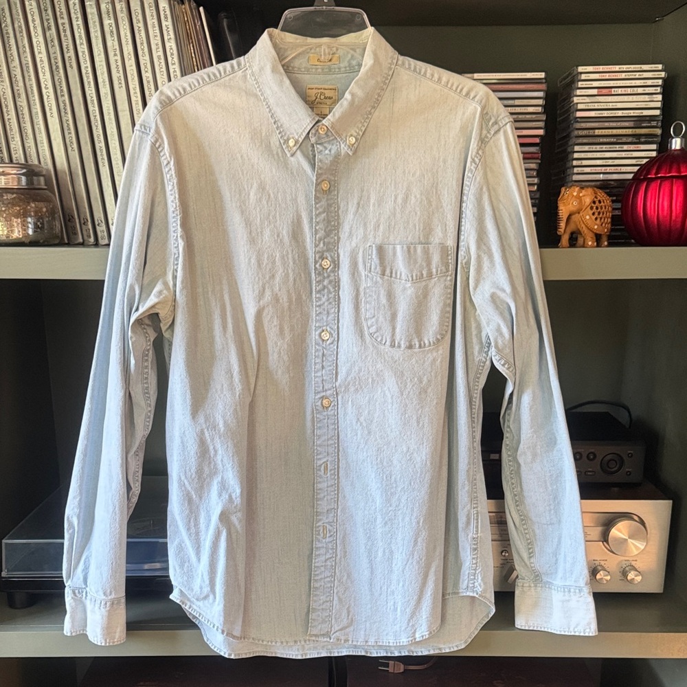 J. Crew Men's Soft Blue Casual Shirt